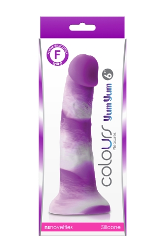 Фаллоимитатор реалистичный на присоске фиолетового цвета NS Novelties Colours pleasures yum - 2