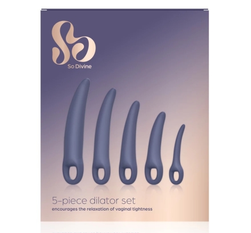 Набор из 5-ти вагинальных силиконовых расширителей Menopause Dilatоr set So Divine - 3