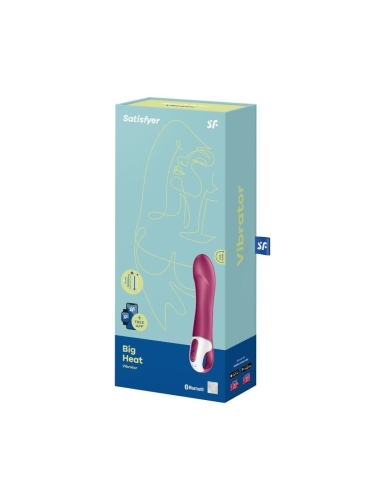Вібратор для стимуляції точки G силіконовий бордовий водостійкий Satisfyer Big Heat - 4