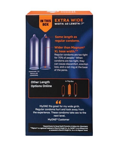 Презервативи зі збільшеними розмірами MyONE Extra Wide 10 штук - 3