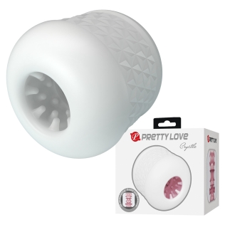 Мастурбатор для мужчин белого цвета Lybaile Pretty Love Crystle