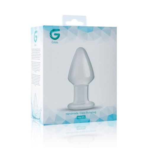 Стеклянная анальная пробка с возможностью нагревания Gildo Glass Buttplug No. 25 - 4