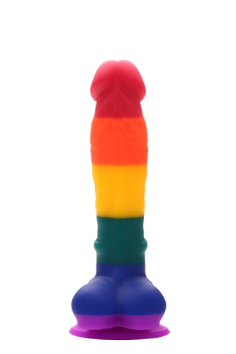 Райдужний фалоімітатор реалістичний на присоску COLOURFUL LOVE DILDO - 3