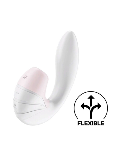 Силиконовый вакуумный вибростимулятор для клитора и зоны G белый Satisfyer Supernova - 1