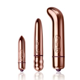 Набір вишуканих вібраторів для клітора і точки G Rocks Off Rose Gold