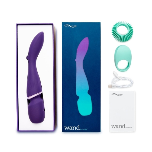 Вібромасажер ванд для стимуляції інтимних зон фіолетовий Wand by We-Vibe - 9
