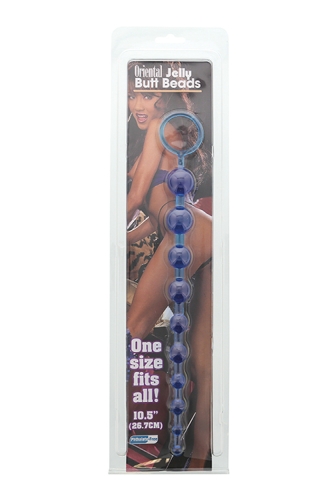 Анальний ланцюжок блакитного кольору Oriental Jelly Butt Beads 10.5 - 2