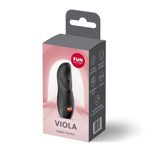 Міні вібратор для клітора чорний Fun Factory Viola Black - 7