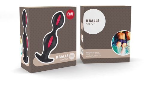 Анальные шарики B Balls Fun Factory черно-красные - 4