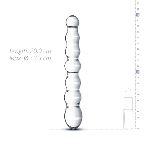 Скляний фалоімітатор у вигляді намистин Gildo Glass Dildo - 4