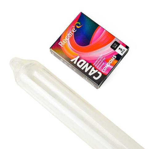 Презервативи пролонгуючий ефект цукерковий аромат Recare Delay Candy Condoms Holographic 3 штуки - 4