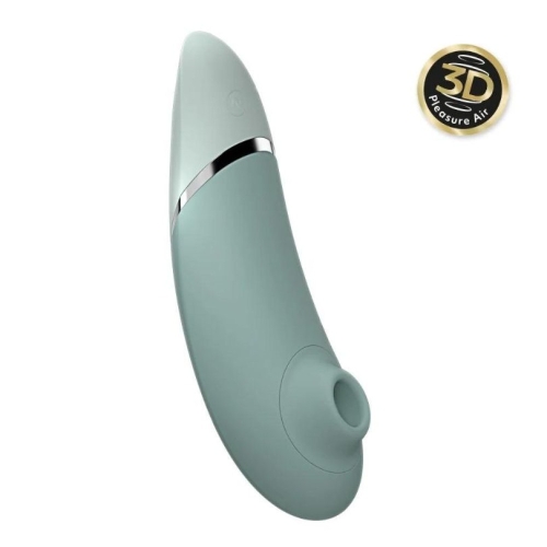 Вакуумний кліторальний стимулятор зеленого кольору Womanizer Next Sage - 2