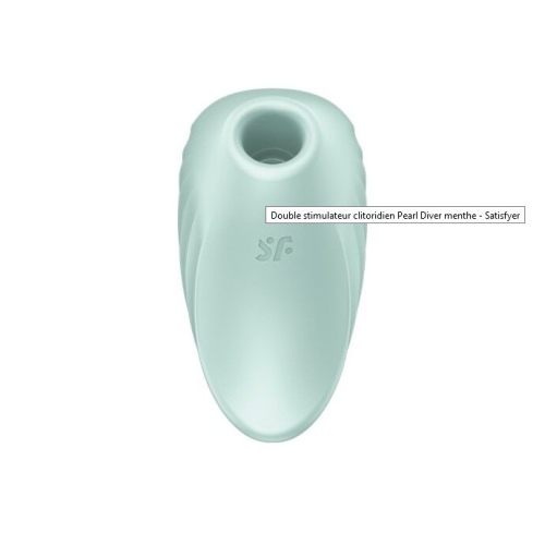 Вакуумний кліторальний міні стимулятор з вібрацією Блакитний Satisfyer Pearl Diver - 3