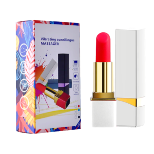 Вибратор помада для клитора белого цвета Cottelli Collection Lipstick 