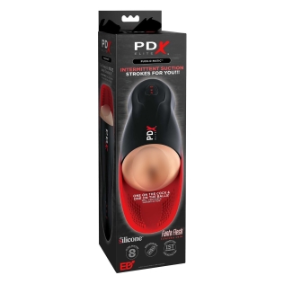Мастурбатор вагина в колбе с вибрацией бежевая Pipedream PDX Elite Fuck-O-Matic 