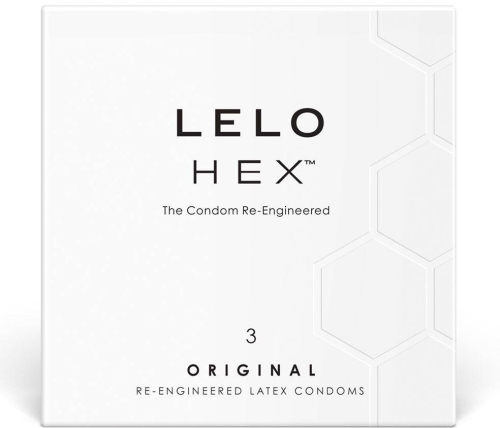 Презервативи латексні міцні Lelo Hex 3 шт - 1