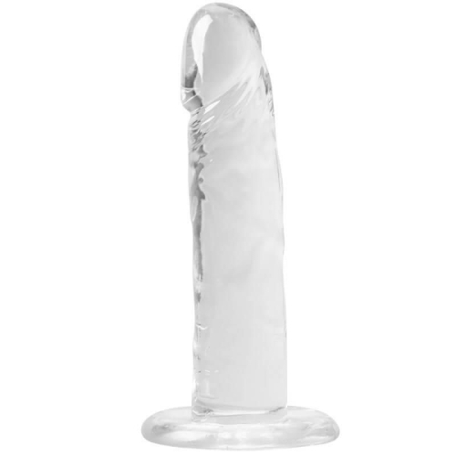 Прозрачный фаллоимитатор реалистичный и насадка для страпона Alive Jelly Dildo Speedy ТПЕ длина 17,8 см - 1