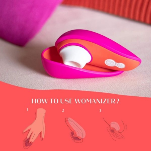 Безконтактний вакуумний стимулятор клітора рожевий Womanizer Liberty - 4