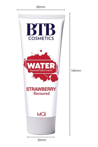 Лубрикант на водной основе с ароматом клубники Mai BTB Flavored Strawberry 100 мл - 2