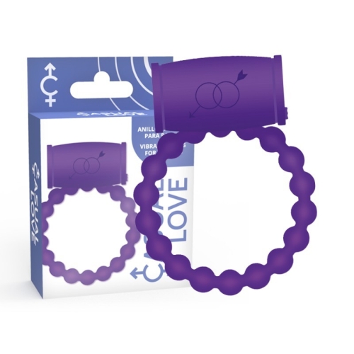 Эрекционное виброкольцо на член фиолетовое Casual Love Couple Vibrator Ring - 1