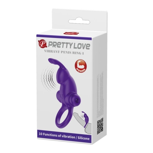 Кільце ерекційне з вібро-стимулятором клітора Pretty Love Vibrant penis ring I BI-210204-1 - 10