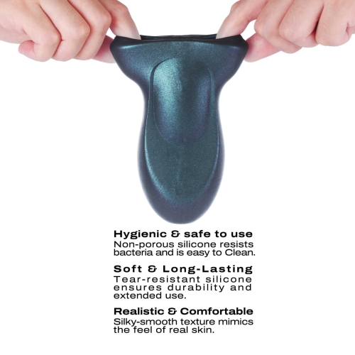 Мастурбатор для чоловіків синього кольору Dorcel Sili-Cup Dual Sensation - 3