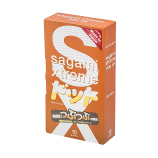 Презервативы с рифленой поверхностью супертонкие из натурального латекса Sagami Xtreme Feel UP 10 штук