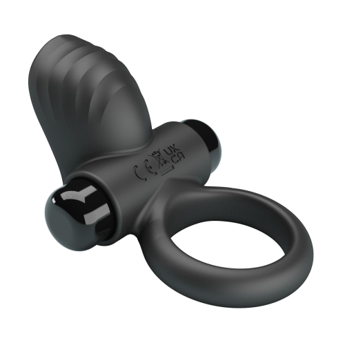 Ерекційне віброкільце на член чорне LYBAILE Pretty Love ADRIEN Vibrant penis ring - 7