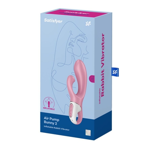 Вібратор кролик для стимуляції точки G надувний рожевий Satisfyer Air Pump Bunny 2 - 5