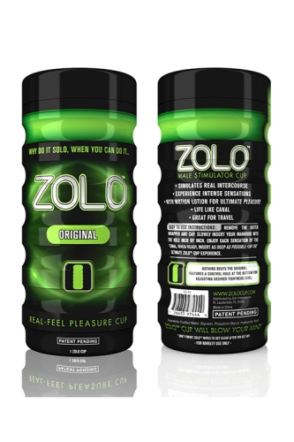 Мастурбатор для чоловіків зеленого кольору Zolo Original Cup - 1