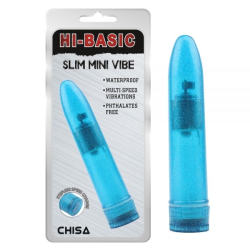 Кліторальний стимулятор пластиковий блакитного кольору Chisa Slim Mini - 1