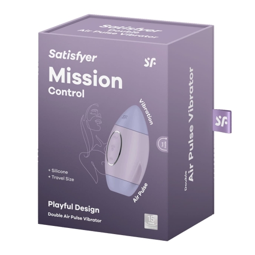 Вакуумний вібратор для клітора фіолетового кольору Satisfyer Mission - 6