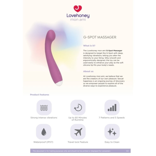 Вібратор для точки G фіолетовий Lovehoney Mon Ami G-spot - 5