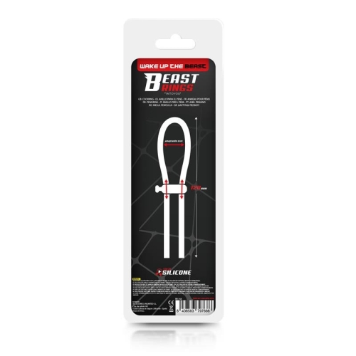 Ерекційна петля на силіконове чорне член Intoyou Adjustable Lasso Cock Ring Solid - 3