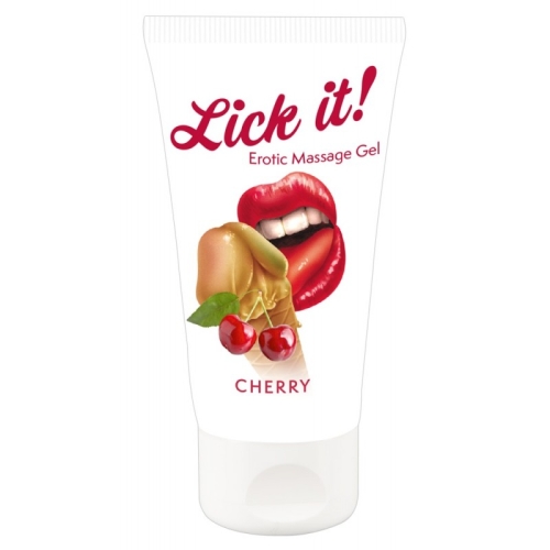Оральный лубрикант на водной основе со вкусом Дикой вишни Lick It! Wild Cherry 50мл - 1