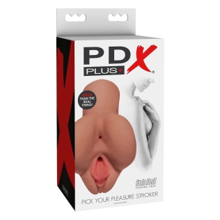 Мастурбатор 2 входа анус и вагина телесный Pipedream PDX Plus 