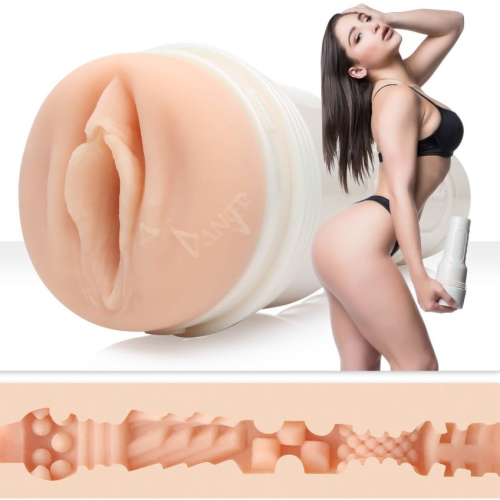 Мастурбатор в колбе вагина порноактрисы Abella Danger бежевого цвета Fleshlight - 1