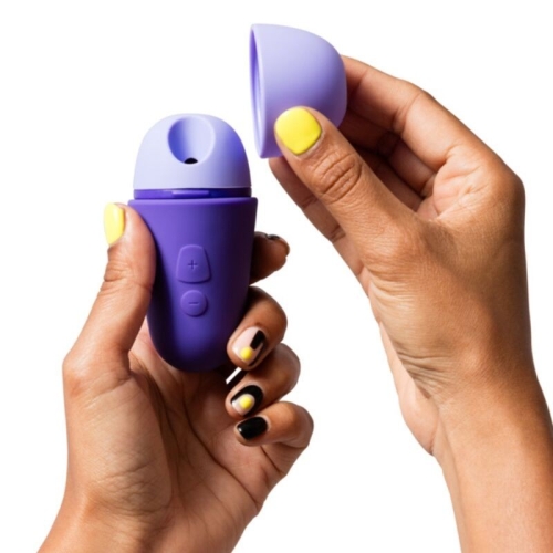 Клиторальный вакуумный вибратор силиконовый фиолетовый Romp Free X Clitoral Stimulator Lid 10 Levels Rechargeable - 2