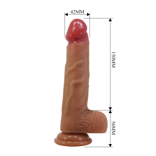 Страпон ременной реалистичный женский силиконовый телесный Lybaile Pretty Love Wells 6.3 Dildo with Harness Briefs - 12
