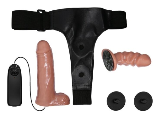 Страпон на поясі з вібрацією Ultra Passionate Harness Dual Penis 6,2 - 8