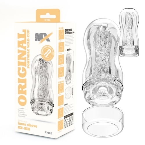 Мастурбатор для чоловіків прозорого кольору Chisa MX Original Portable Wild Cup - 1