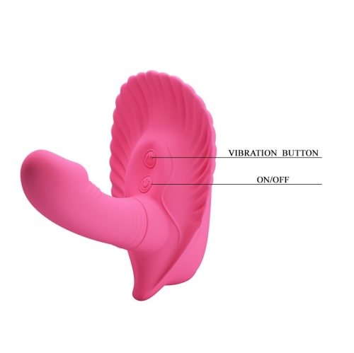 Вибратор вагинальный силиконовый розового цвета PRETTY LOVE FANCY CLAMSHELL - 7