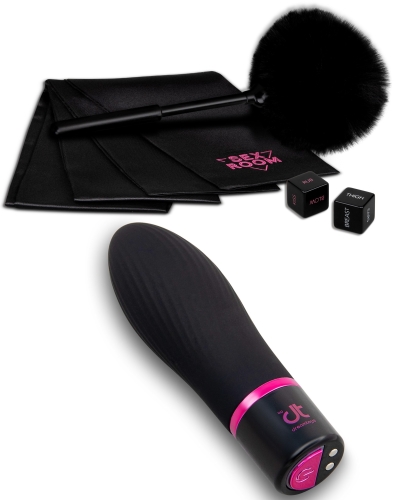Набір секс іграшок для секс ігор чорно-рожевого кольору Dream Toys Sex Room Vibe Kit 6 предметів - 2