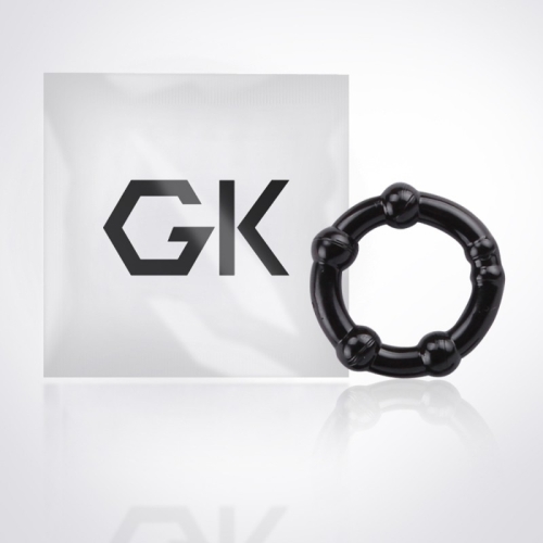 Эрекционные кольца на пенис с шариками черного цвета Chisa Cock Rings 10 штук - 2