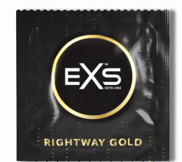 Презервативи тонкі та зволожені EXS Rightway Gold 1 штука - 1