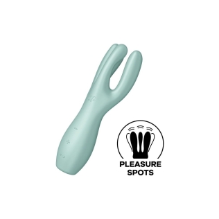 Клиторальный вибростимулятор силиконовый бирюзовый Satisfyer Threesome 3