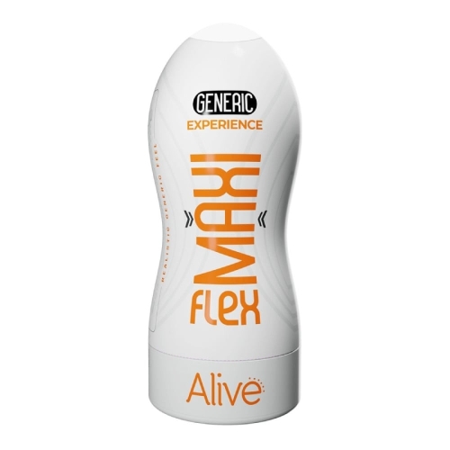 Мастурбатор в колбе вагина бежевый Alive Maxi Flex Generic Experience - 3