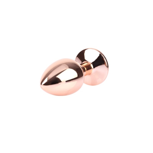 Анальная пробказолотая с розовым камнем в виде розы Spark Rose Anal Plug Small - 3