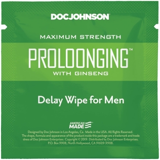 Пролонгирующая салфетка с экстрактом женьшеня Doc Johnson Delay Wipe For Men 