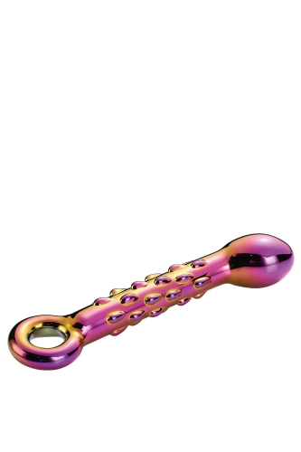 Стеклянный фаллоимитатор с пупырышками розового цвета Dream Toys - 3